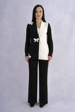 Qne Tu Fiyonk Aplikeli Blazer Pantolon Takım